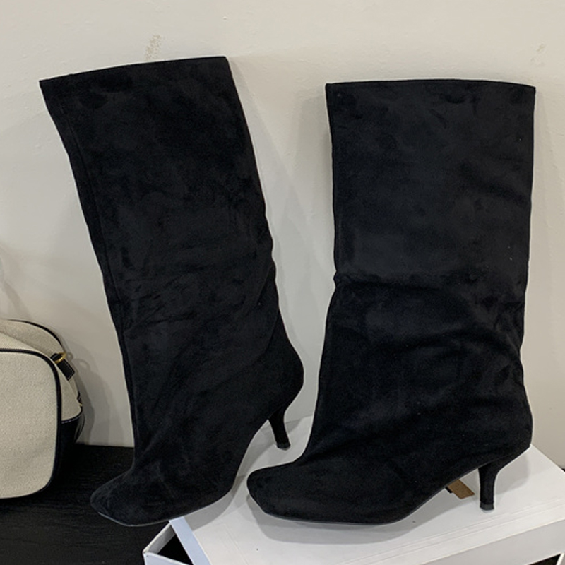 Knee High Boots Women - الشتاء الشارع فاسق جولة تو النساء