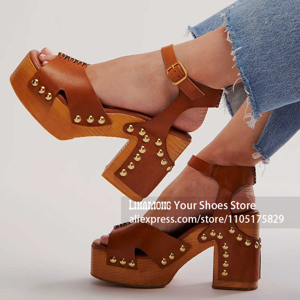 Women'S Shoes Clogs - صنادل كلوغ بكعب سميك ومنصة، بكعب