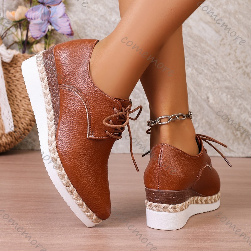 أحذية أكسفورد نسائية جلدية برب - مراجعة Oxford Lace Up Women وسعره